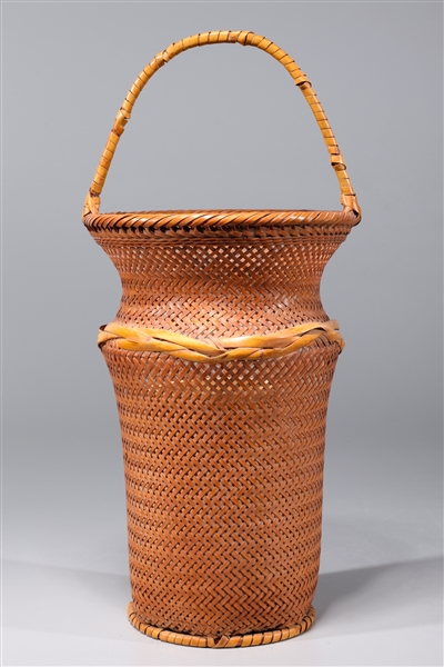 Antique Japanese woven basket lantern 2abf70