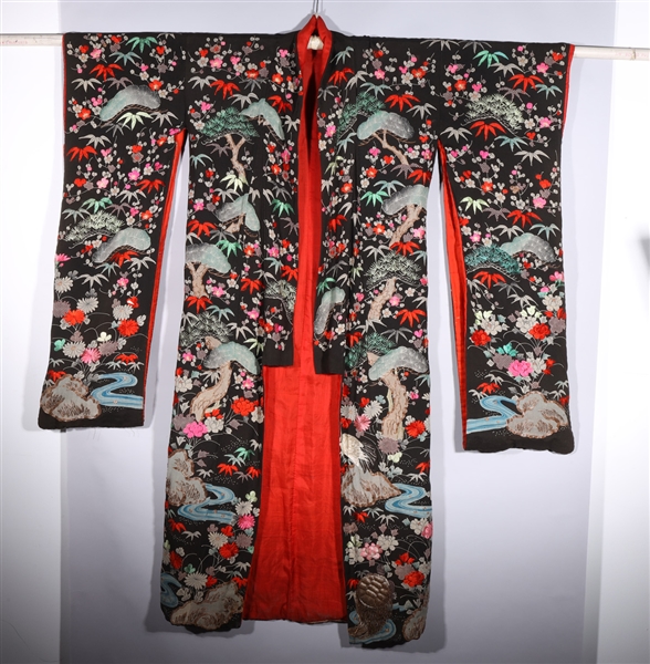 Antique Japanese large silk kimono 2abf7f