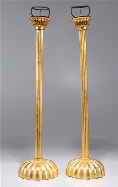 Pair of Japanese antique gilt wood