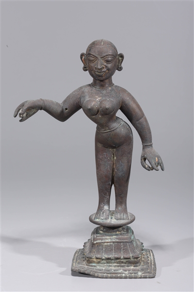 Antique Indian bronze statue of