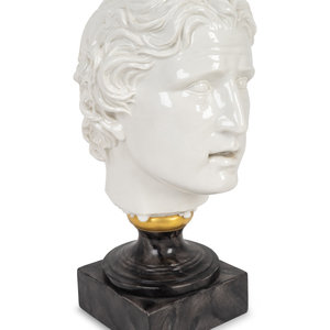 A Roman Style Porcelain Bust of