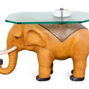 A Contemporary Rattan Elephant-Form