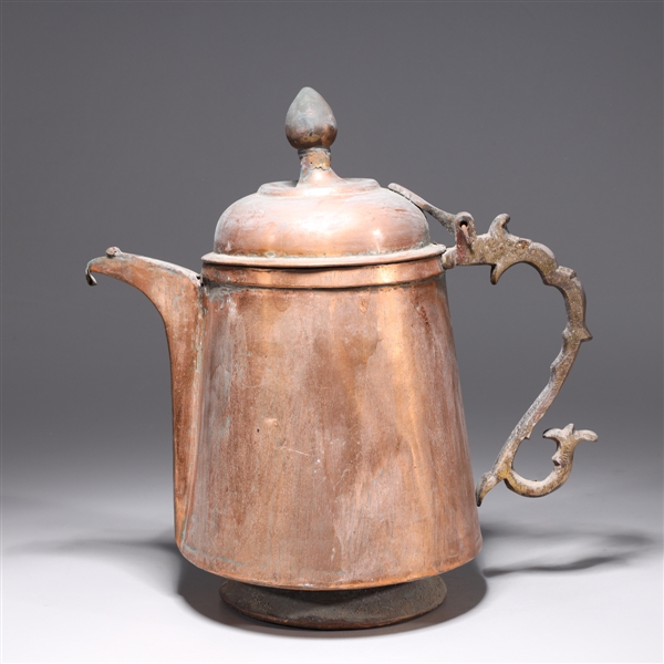 Large Antique Copper Pot with spout,
