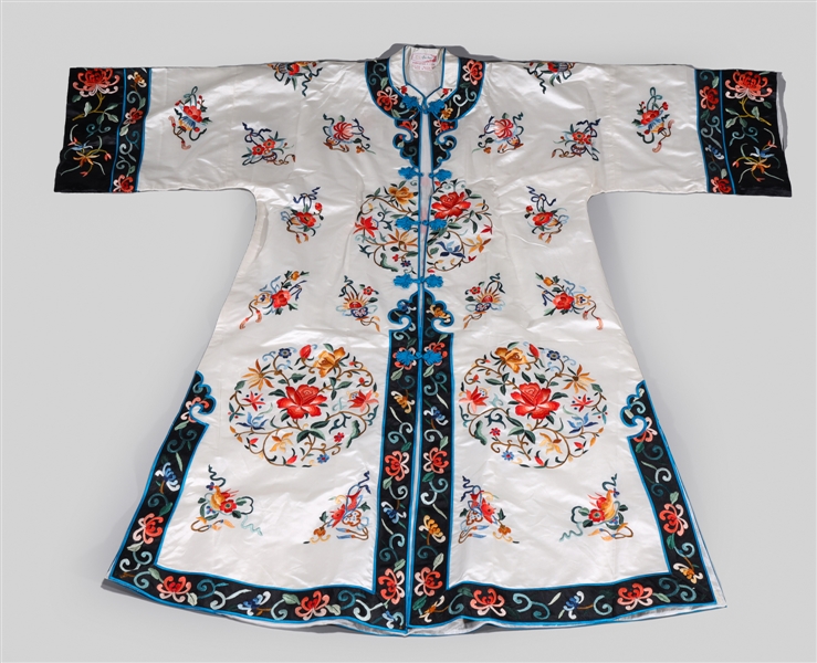1920s Chinese embroidered silk-rayon