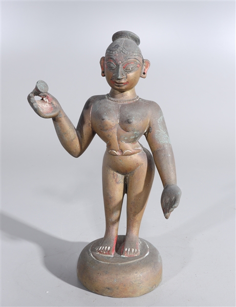 Antique bronze statue of Radha