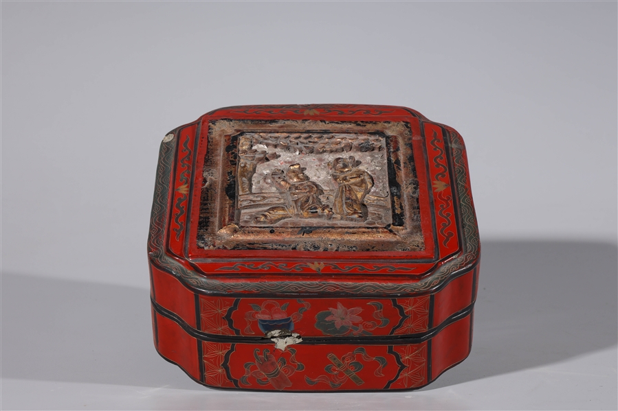 Chinese lacquered and gilt box 2ac0a2