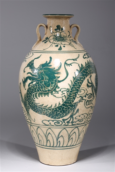 Chinese Cizhou ware crackle glazed ceramic