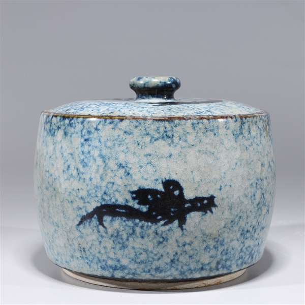 Chinese ceramic covered vessel; overall