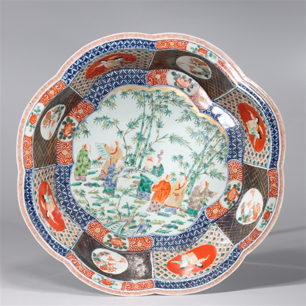 Chinese Imari type basin with allover 2ac122