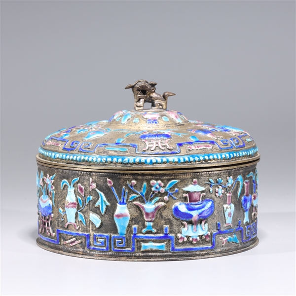 Chinese Intricately enameled box 2ac130