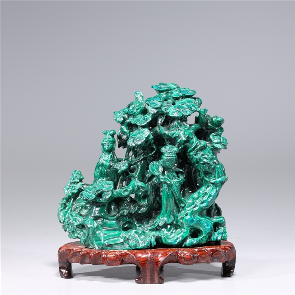 Chinese malachite carving of a 2ac137