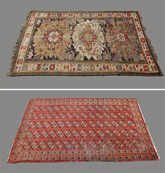 Two Chinese wool rugs some wear  2ac14a