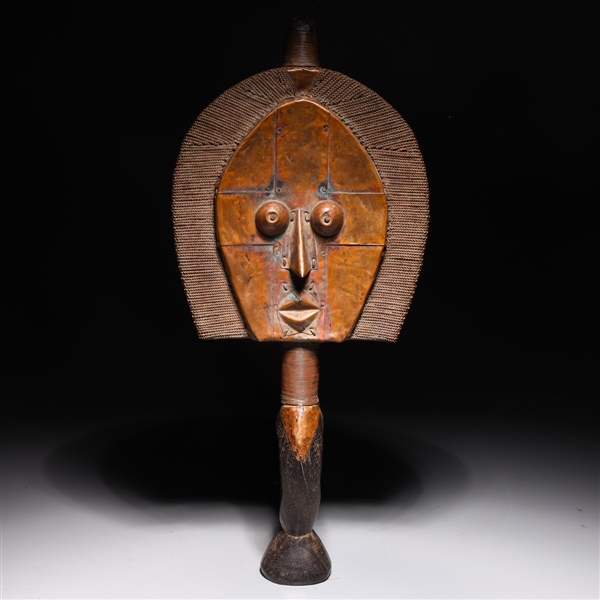 West African wood and metal tribal 2ac155