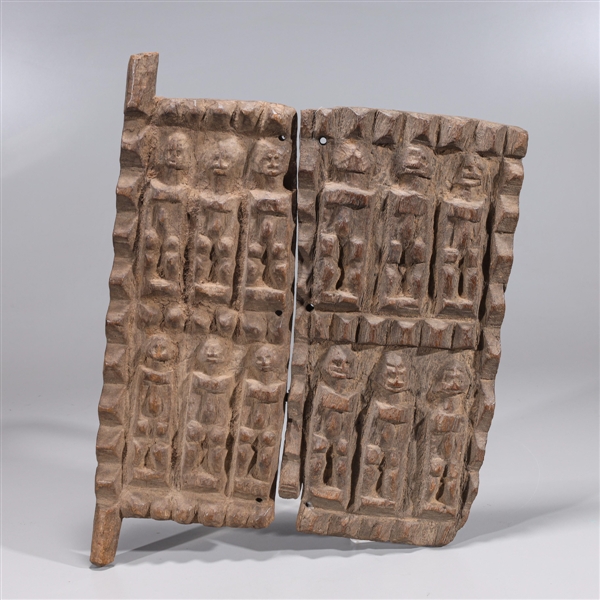 African carved wood Dogon door