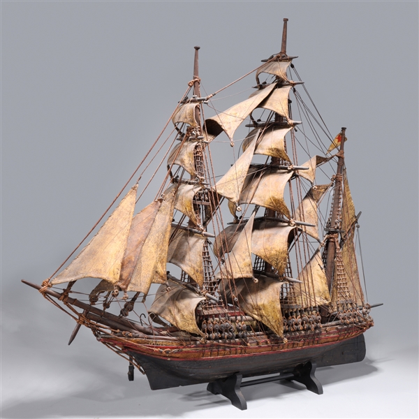 Large and elaborate antique wooden model