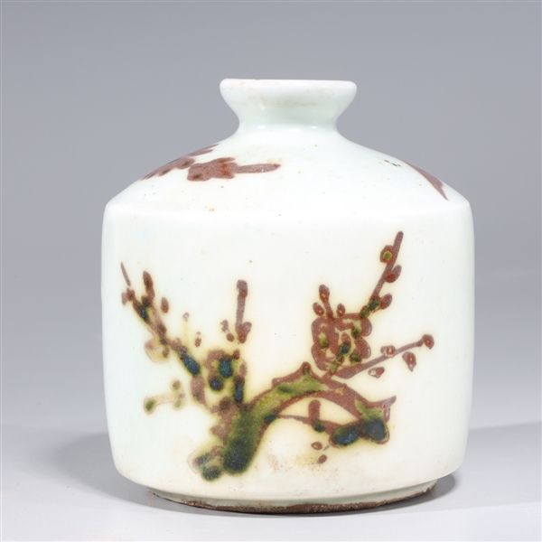 Korean red and white glazed ceramic