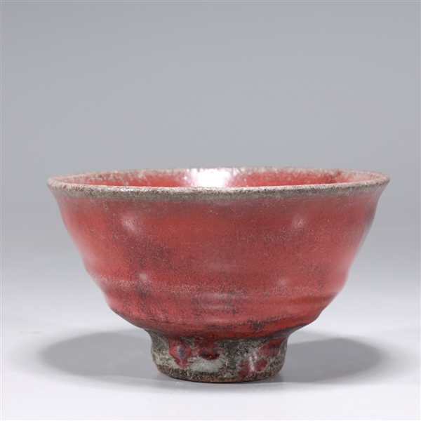 Unusual Korean red glazed ceramic