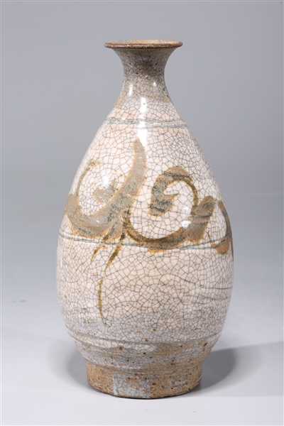 Korean crackle glazed ceramic vessel;