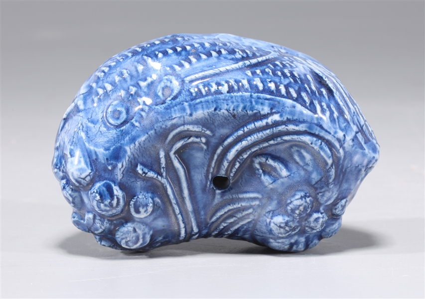 Korean blue glazed ceramic pillow 2ac199