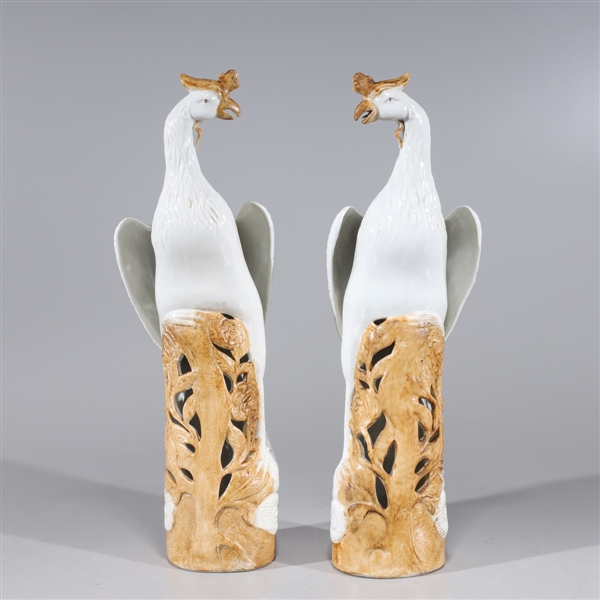 Pair of Chinese porcelain phoenix