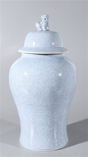 Large Chinese crackle glazed porcelain