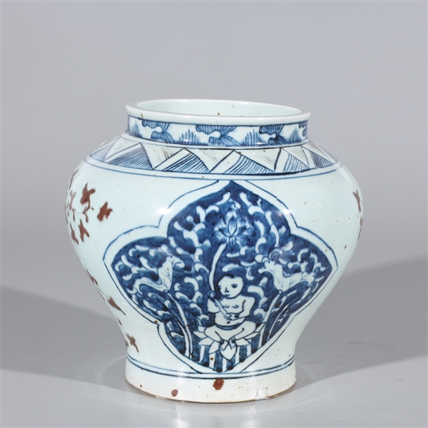 Chinese blue, white, and red Ming