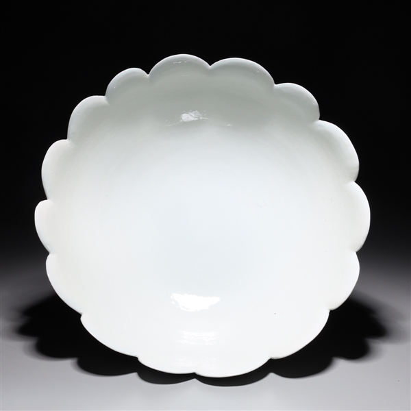 Large Chinese white glazed porcelain