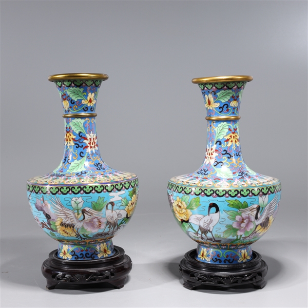 Pair of Chinese cloisonne enameled 2ac1fe