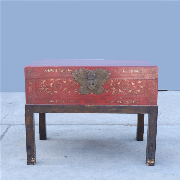 Antique Chinese wood storage box