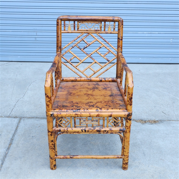 Bamboo splattered painted chair