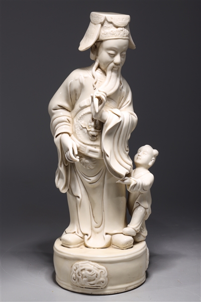 Chinese blanc de chine porcelain scholar