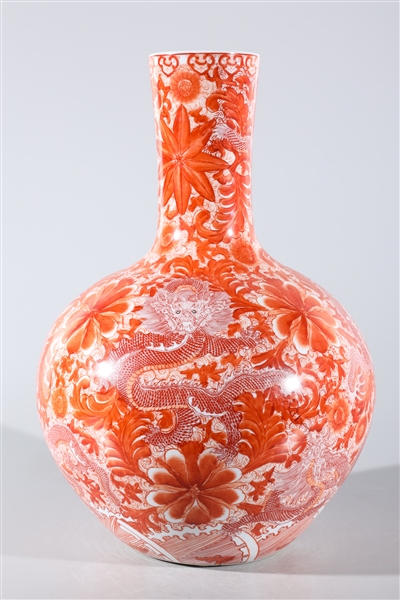 Large Chinese red and white porcelain