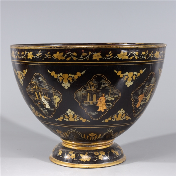 Large Chinese gilt lacquer bowl