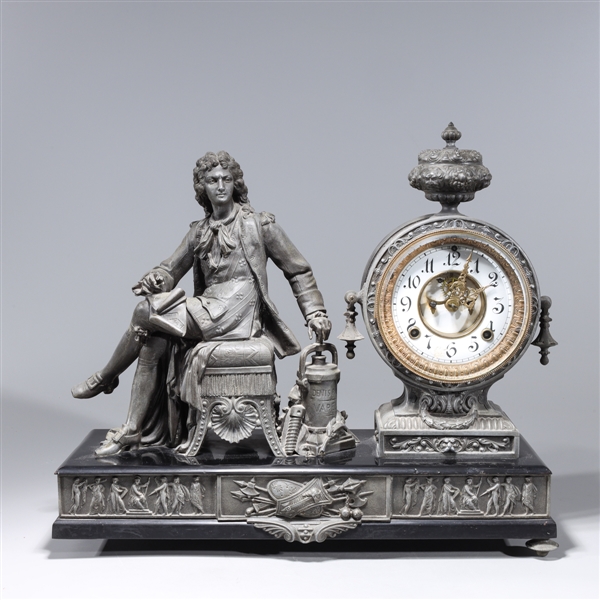 Vintage 'Denis Papin' Statue Clock,