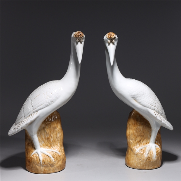 Pair of Chinese porcelain cranes  2ac348