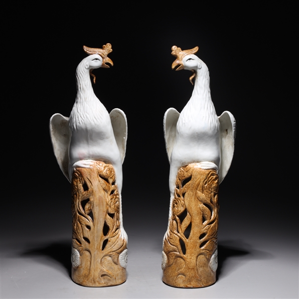 Pair of Chinese porcelain phoenix 2ac365