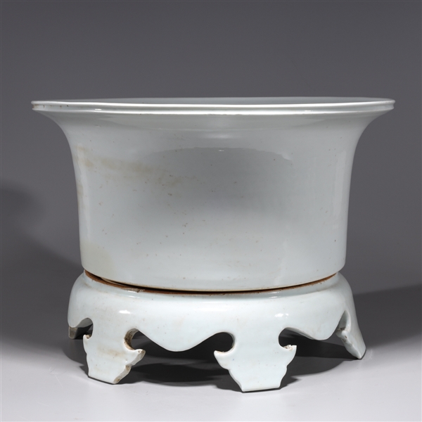 Large Chinese white glazed porcelain