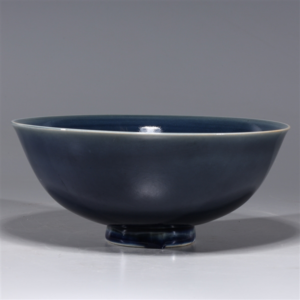 Chinese blue glazed porcelain bowl