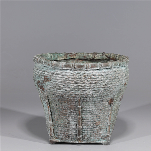 Chinese early style bronze basket  2ac3a7