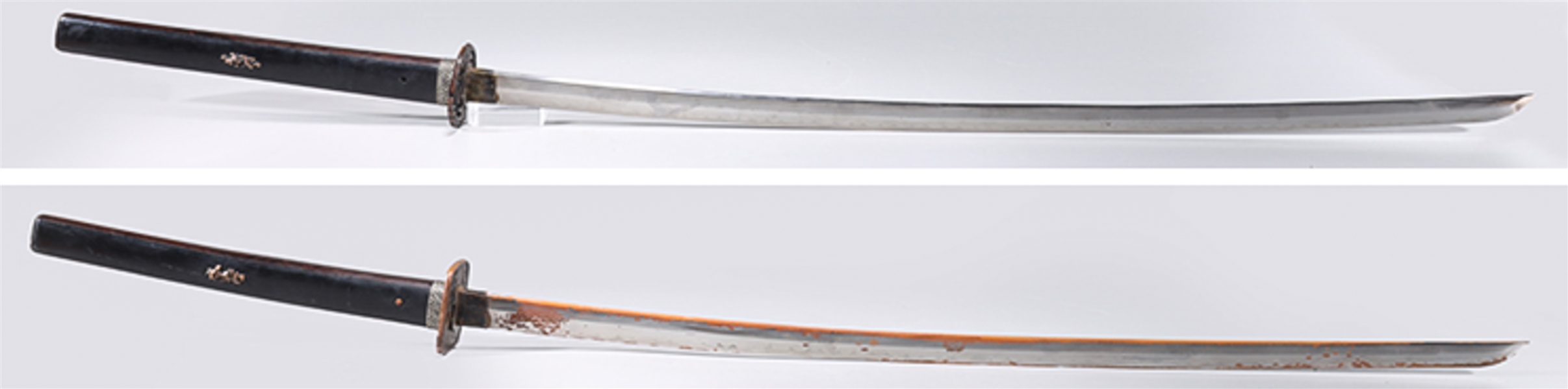 Two Japanese sheathed samurai swords,