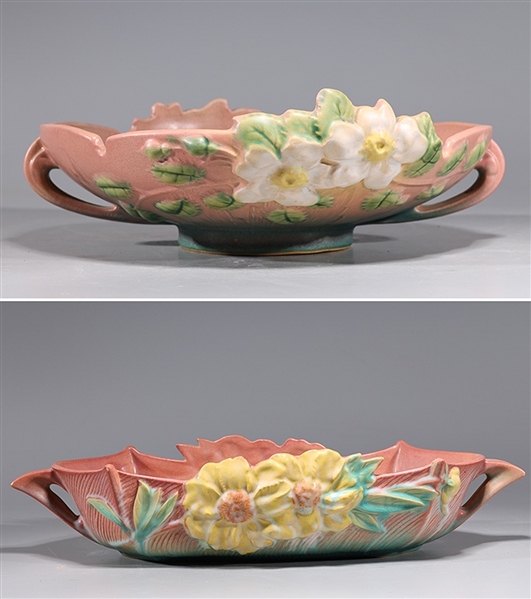 Two Roseville USA pottery serving