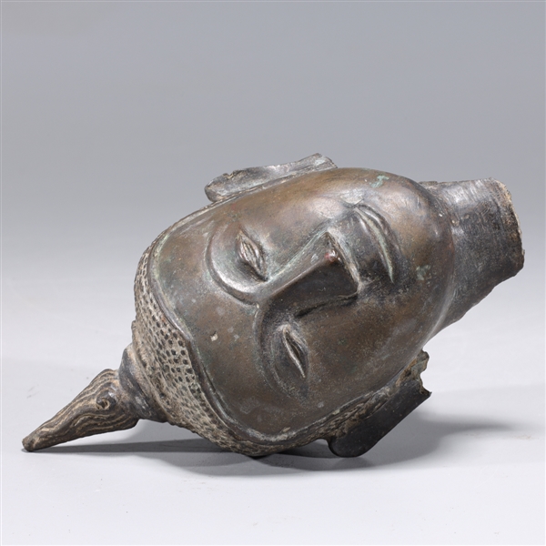 Antique Indian bronze Buddha head  2ac41f