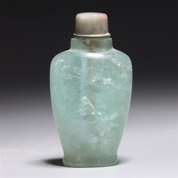 Chinese carved aquamarine snuff 2ac430