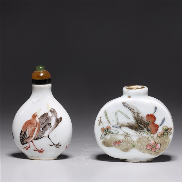 Two Chinese enameled porcelain
