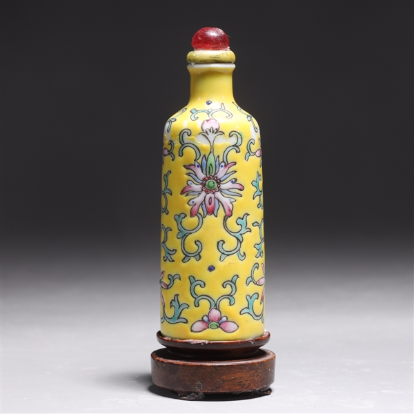 Antique Chinese yellow ground and