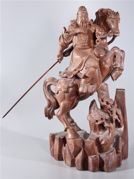 Elaborately carved Chinese hardwood 2ac481