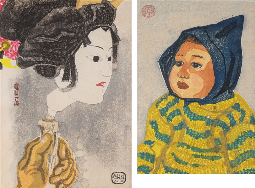 Two Japanese artworks by various