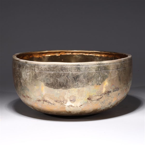 Antique Indian gilt metal bowl