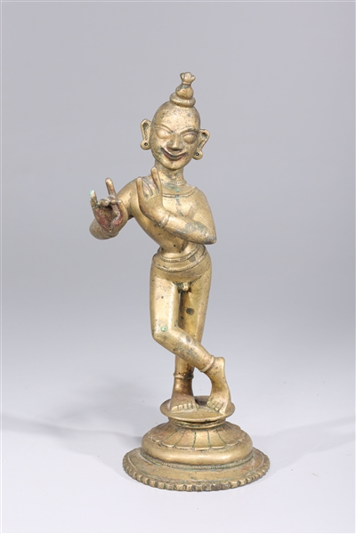 Antique Indian gilt bronze statue