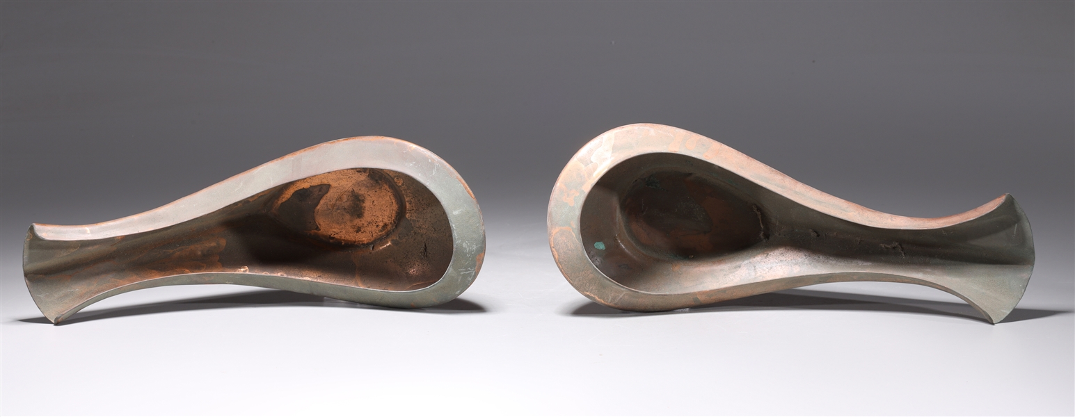 Pair Small Antique Yoni Hindi Copper 2ac4df